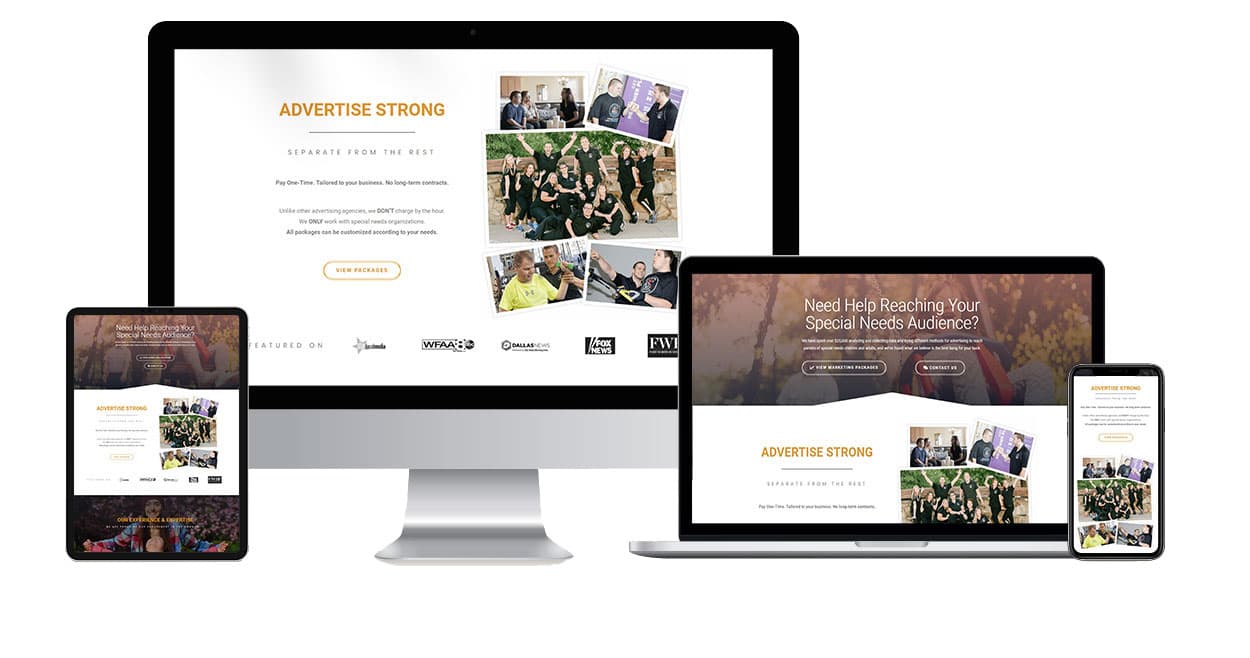 Advertise Strong website design by Mass Division