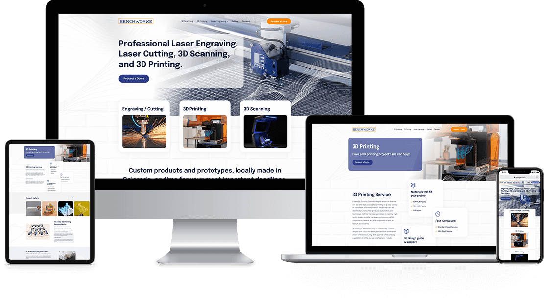 Benchworks website design