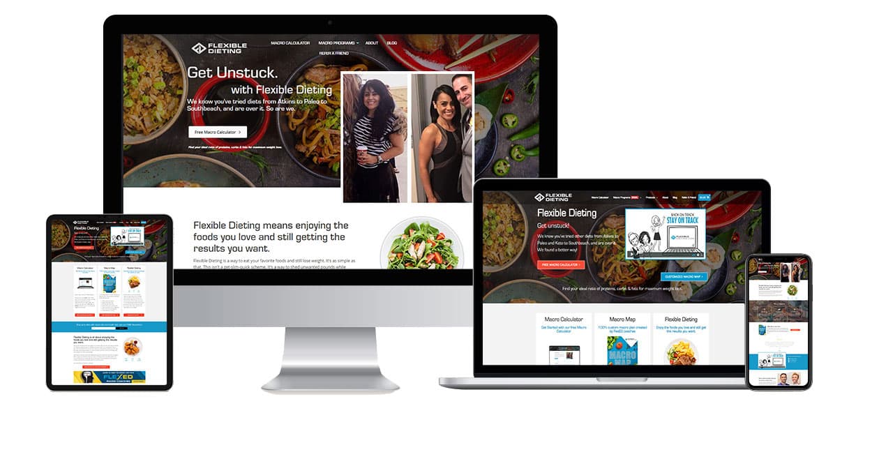 Flexible Dieting website design by Mass Division