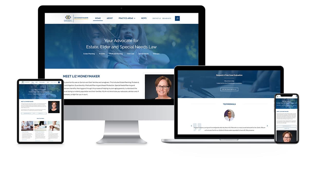Liz website design by Mass Division
