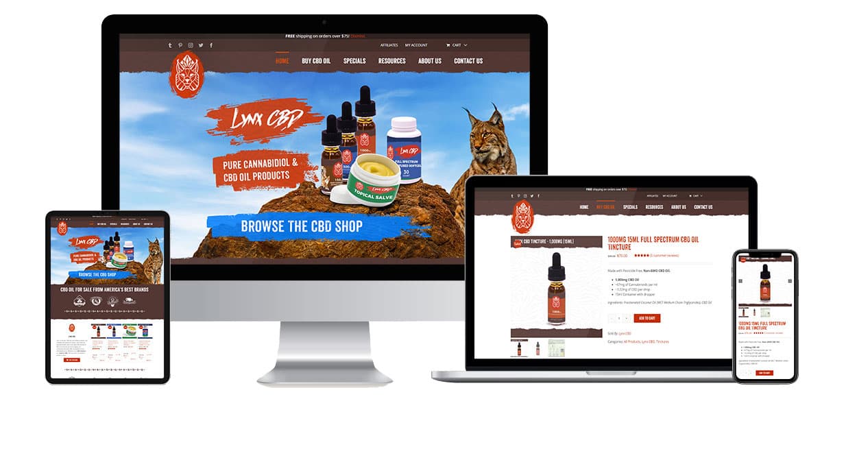 Lynx CBD website design by Mass Division