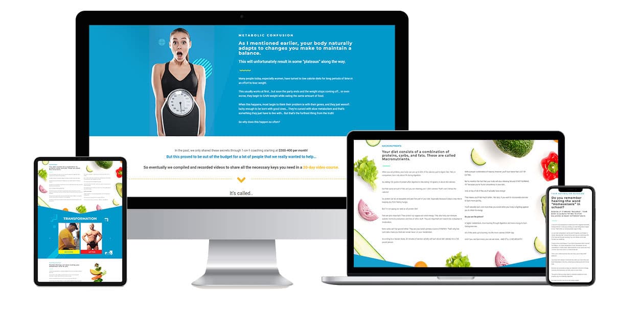 Macro Diet landing page design by Mass Division