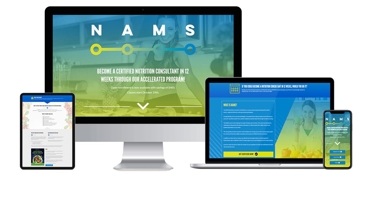 NAMS website design by Mass Division