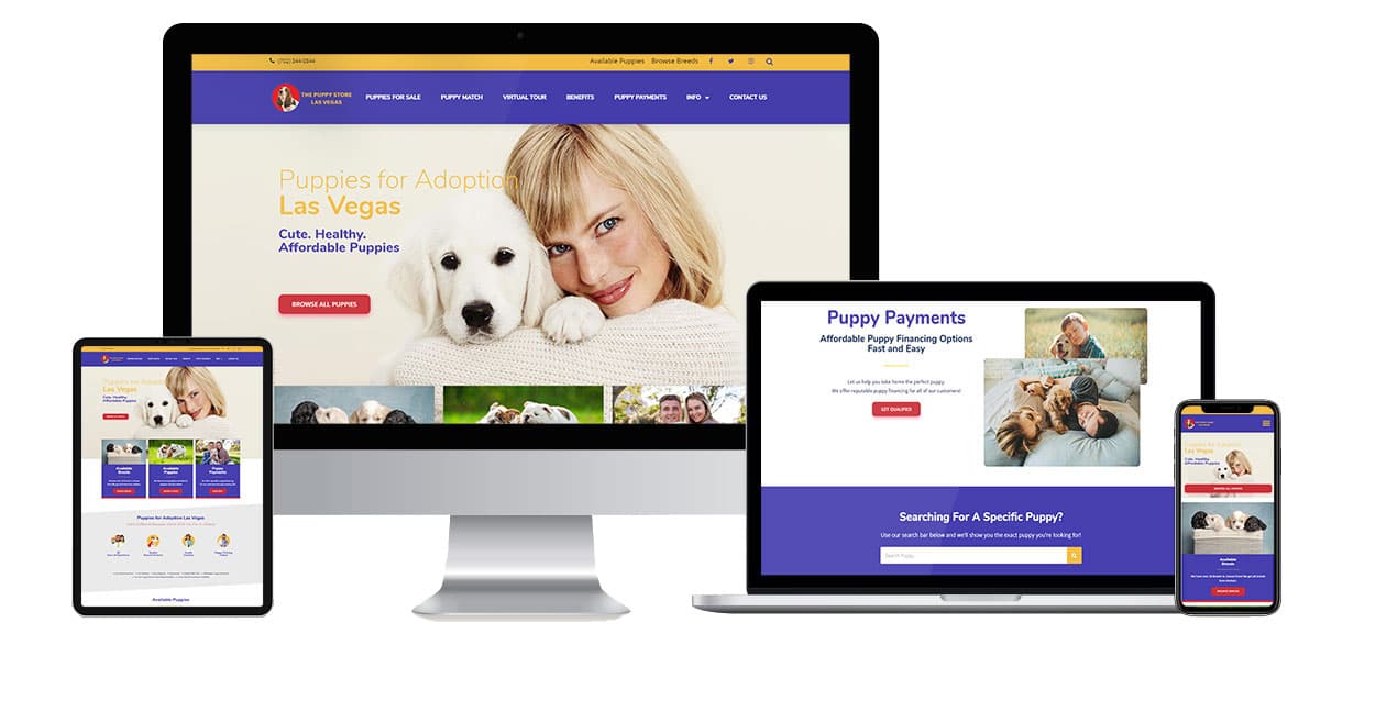 Puppies Vegas website design by Mass Division