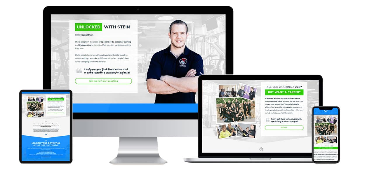 Unlocked with Stein website design by Mass Division